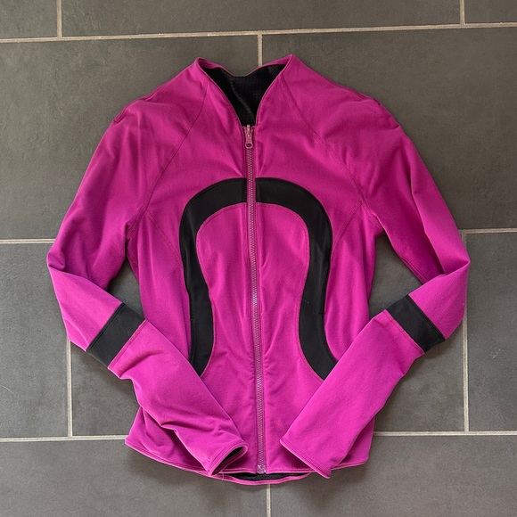 lululemon athletica Jackets & Blazers - Lululemon Athletica Pink and Black Utility Jacket